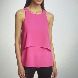 Copper & Ella Peyton Tank Top Blouse Top Layer Fuchsia Pink New